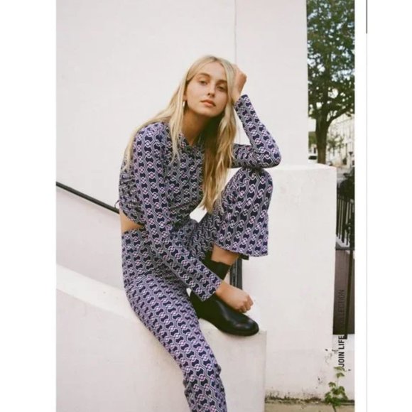 Zara Geometric Print Pants S - Picture 1 of 7